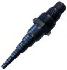 OTTO HAAS prípojka čerpadla 3/4", 1", 1 1/4", pre hadice 8/10/15/20/25/32mm, ABS, černá