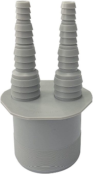OTTO HAAS dvojitá prípojka DN50, pre hadice 8,3-20,5mm, na kondenzát, PP, šedá