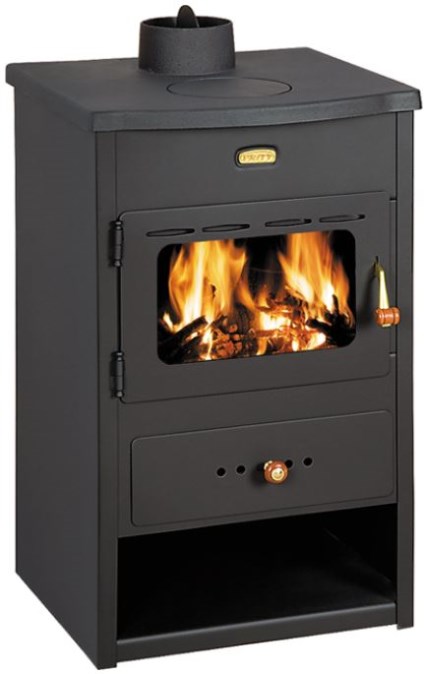 PRITY K1 W8 krbové kachle 13,7kW, s výmenníkom, čierna