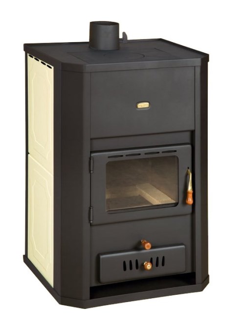 PRITY WD W24 krbové kachle 24,3kW, s výmenníkom, čierna