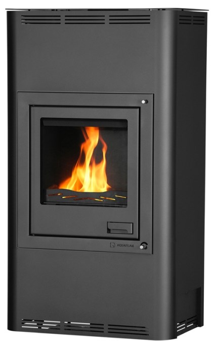 HS FLAMINGO AQUAFLAM 17 krbové kachle 17kW, s výmenníkom, manuálna regulácia, čierna