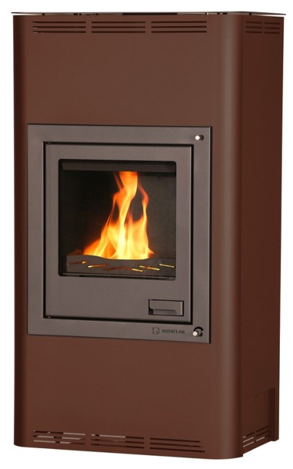 HS FLAMINGO AQUAFLAM 17 krbové kachle 17kW, s výmenníkom, automatická regulácia, zamatovo hnedá