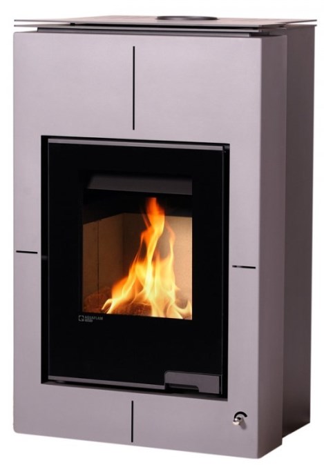 HS FLAMINGO AQUAFLAM VARIO SAPORO krbové kachle 11/7kW, s výmenníkom, manuálna regulácia, šedá