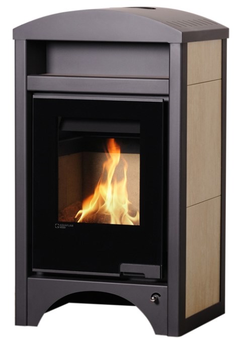 HS FLAMINGO AQUAFLAM VARIO BARMA krbové kachle 11/7kW, s výmenníkom, manuálna regulácia, javor