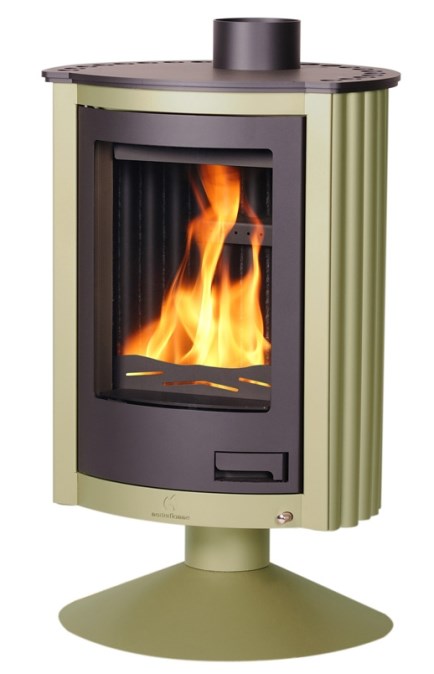 HS FLAMINGO MASTERFLAMME PICCOLO II krbové kachle 7kW, olivová