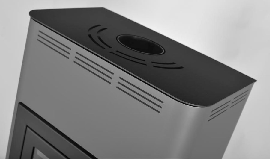 HS FLAMINGO AQUAFLAM 7 krbové kachle 7kW, s výmenníkom, manuálna regulácia, šedá