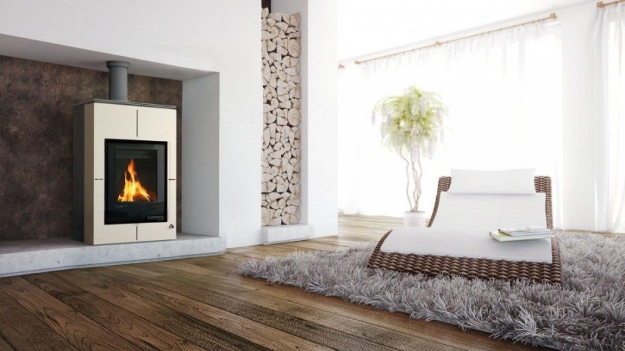 HS FLAMINGO AQUAFLAM VARIO SAPORO krbové kachle 11/7kW, s výmenníkom, elektronická regulácia, krémová