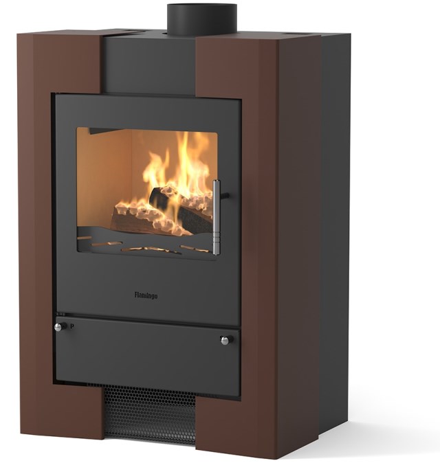 HS FLAMINGO ESPO II krbové kachle 3-12kW, zamatovo hnedá