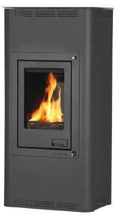 HS FLAMINGO AQUAFLAM 7 krbové kachle 7kW, s výmenníkom, čierna