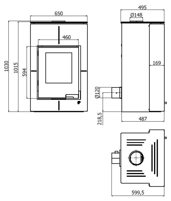 HS FLAMINGO AQUAFLAM VARIO SAPORO krbové kachle 11kW, manuálna regulácia, krémová