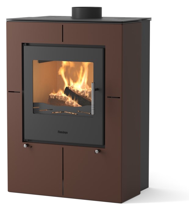 HS FLAMINGO EVENES krbové kachle 3-12kW, zamatovo hnedá