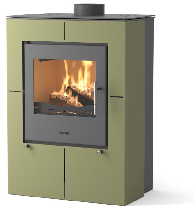 HS FLAMINGO EVENES krbové kachle 3-12kW, olivová