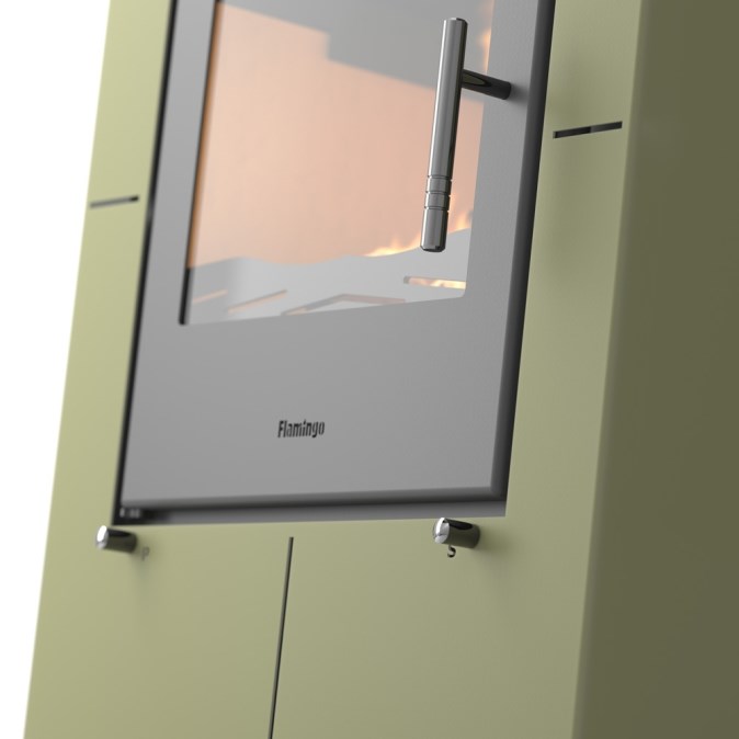 HS FLAMINGO EVENES krbové kachle 3-12kW, olivová