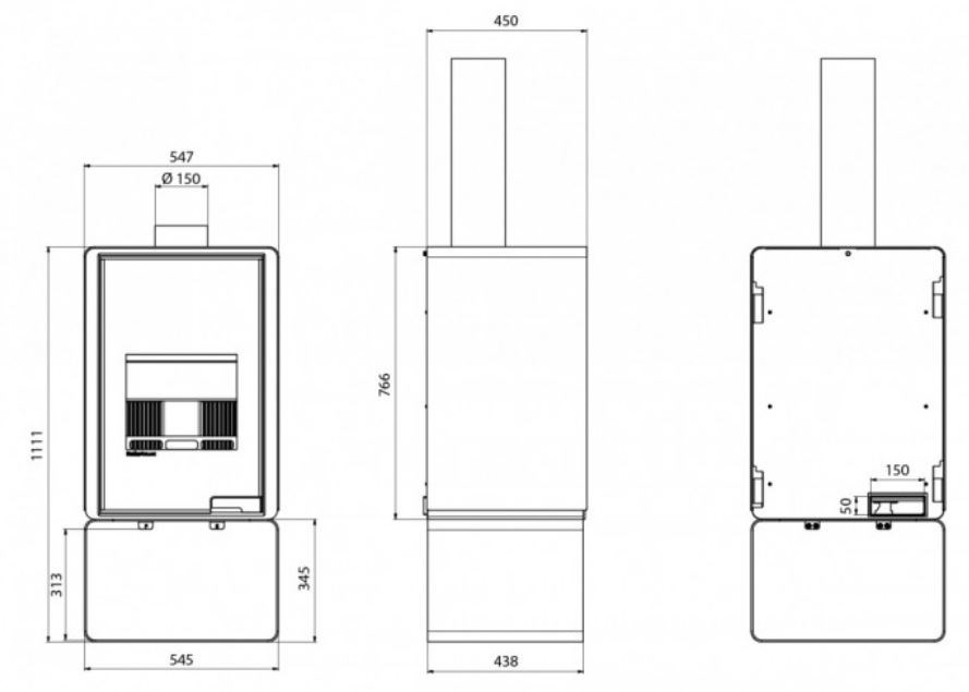 HS FLAMINGO DELUXE PENTAI krbové kachle 3-11kW, zamatovo hnedá