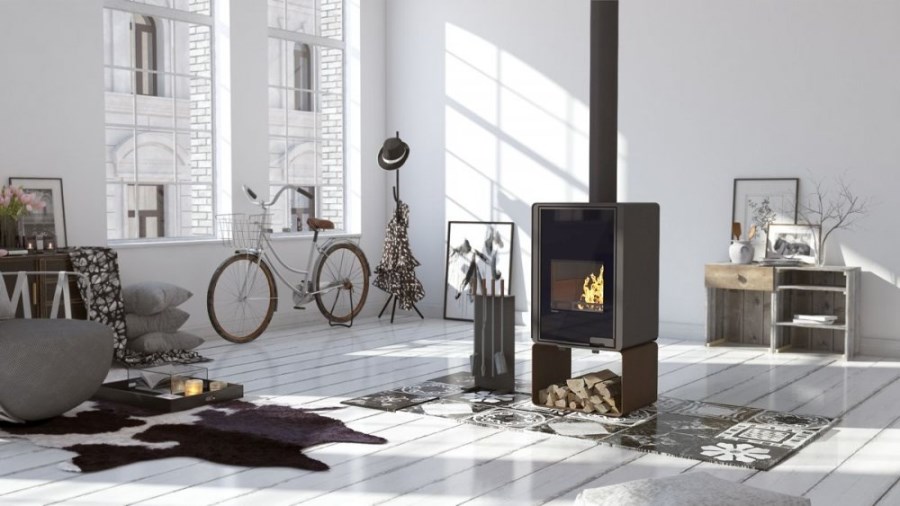 HS FLAMINGO DELUXE PENTAI krbové kachle 3-11kW, zamatovo hnedá