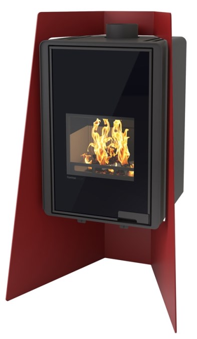 HS FLAMINGO DELUXE ISLAND krbové kachle 3-11kW, červená