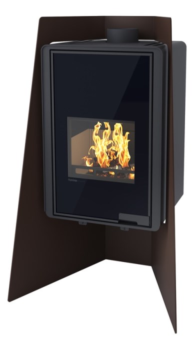 HS FLAMINGO DELUXE ISLAND krbové kachle 3-11kW, zamatovo hnedá