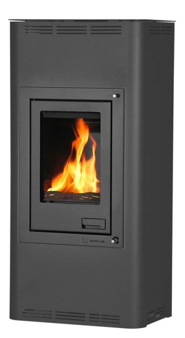 HS FLAMINGO AQUAFLAM 12 krbové kachle 12kW, s výmenníkom, manuálna regulácia, čierna