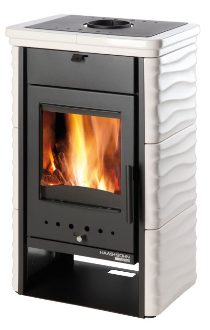 HAAS+SOHN KLÁRA krbové kachle 6kW, čierna/matná smotanová