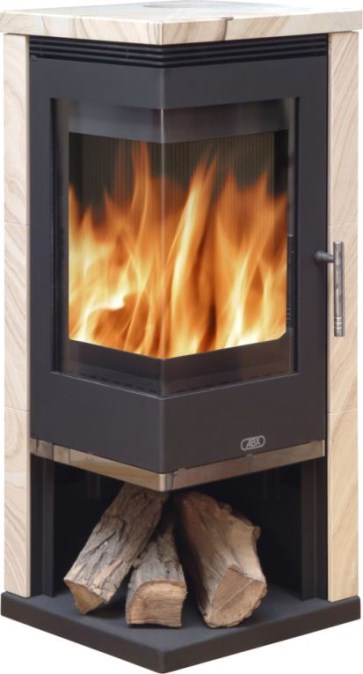 ABX ADMIRAL krbové kachle 3,5-9kW, čierna/pieskovec
