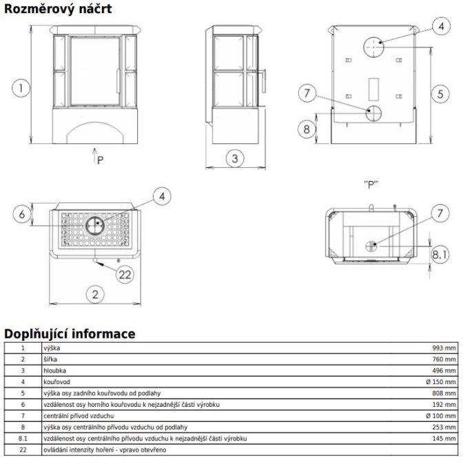 ABX BAVARIA EXKLUSIVE kachľová pec 3,5-9kW, rovný sokel, bordó