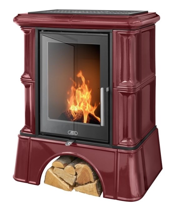 ABX BAVARIA EXKLUSIVE kachľová pec 3,5-9kW, bordó