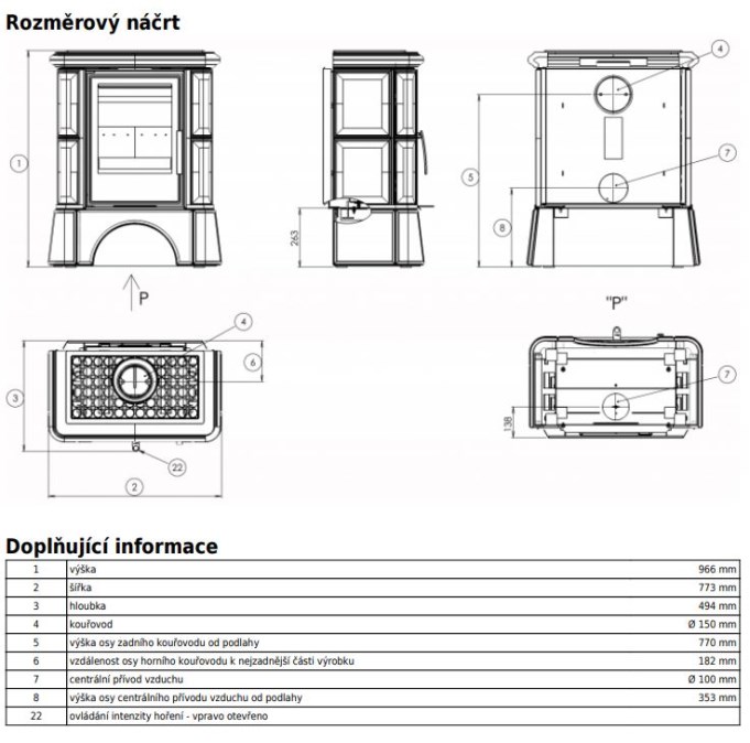 ABX BAVARIA K I kachľová pec 3,5-9kW, bordó