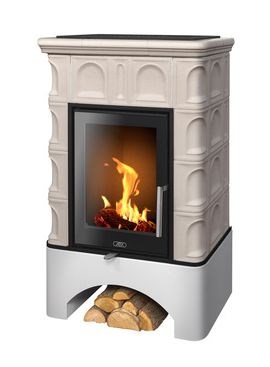 ABX BRITANIA K I kachľová pec 3,5-9kW, rovný sokel, ahorn