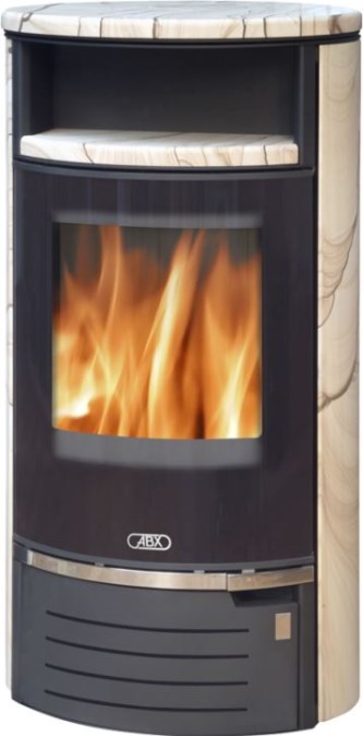 ABX ATLANTIK 7 II krbové kachle 7,5kW, čierna/pieskovec