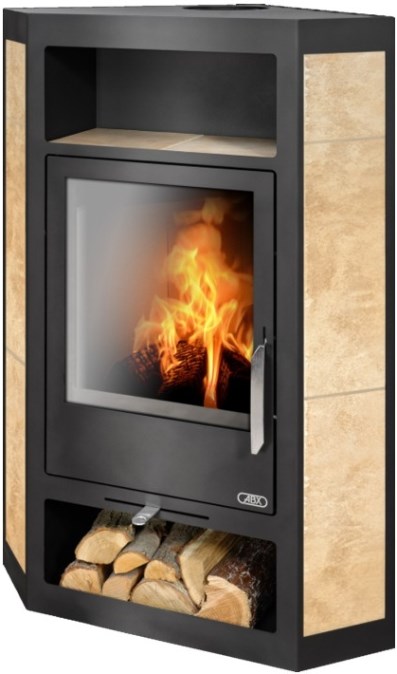 ABX LAHTI II krbové kachle 4-10kW, čierna/pieskovec