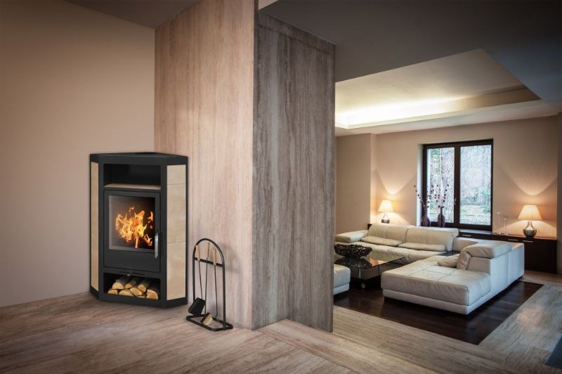 ABX LAHTI II krbové kachle 4-10kW, čierna/pieskovec