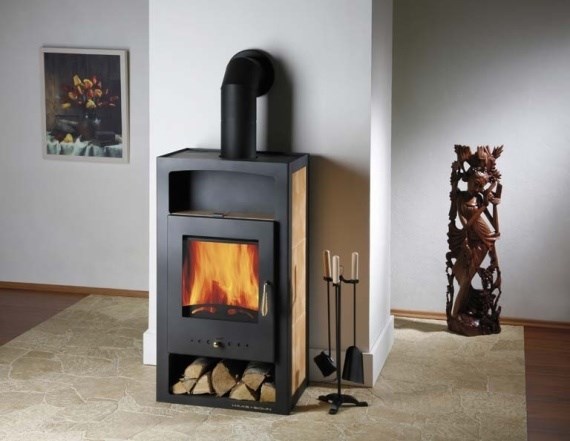 HAAS+SOHN ADRIA II krbové kachle 3,4-10,5kW, s výmenníkom, čierna/béžová