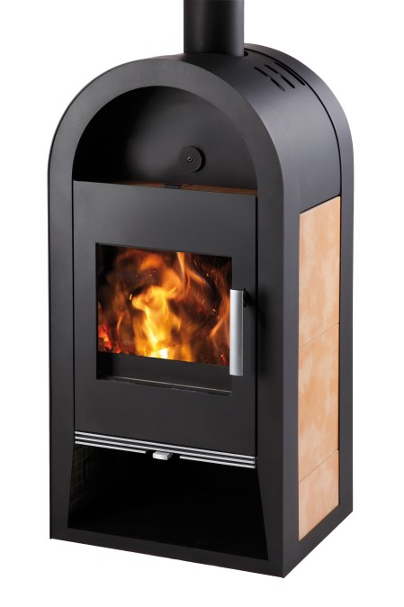 HAAS+SOHN NIVALA krbové kachle 5-15,3kW, s výmenníkom, čierna/béžová