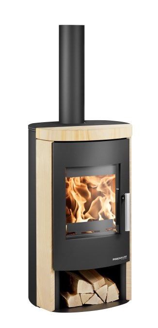 HAAS+SOHN MADEIRA krbové kachle 3-6,4kW, čierna/woodstone prestige