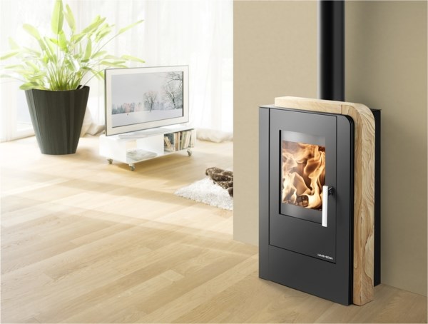 HAAS+SOHN NORDBY krbové kachle 2-6,4kW, čierna/woodstone prestige