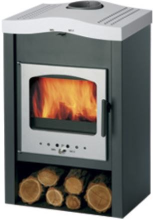 HAAS+SOHN VAASA PLUS V krbové kachle 4,9-8,3kW, antracit/strieborná