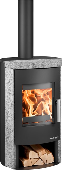 HAAS+SOHN MADEIRA krbové kachle 3-6,4kW, čierna/speckstein
