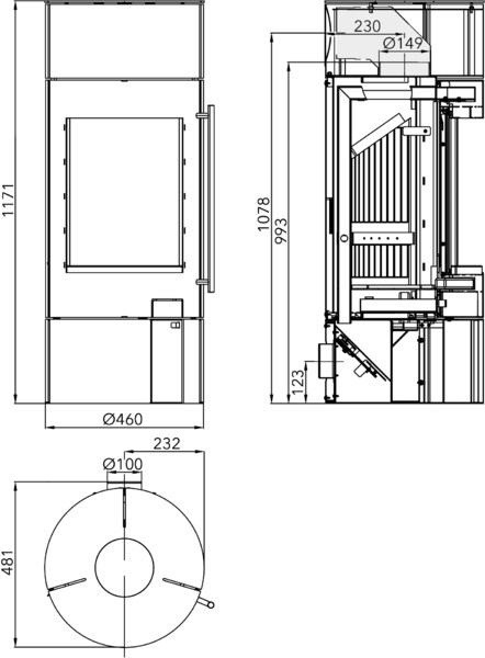 HAAS+SOHN OVALIS PICCOLO krbové kachle 2,5-5,3kW, čierna