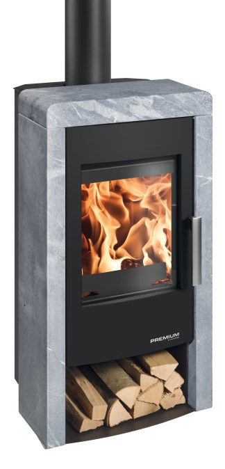 HAAS+SOHN PINEROLO krbové kachle 3-6,4kW, čierna/speckstein
