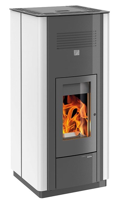 HAAS+SOHN HSP 6 peletové kachle 10 kW, s výmenníkom a WLAN modulom, antracit/biela
