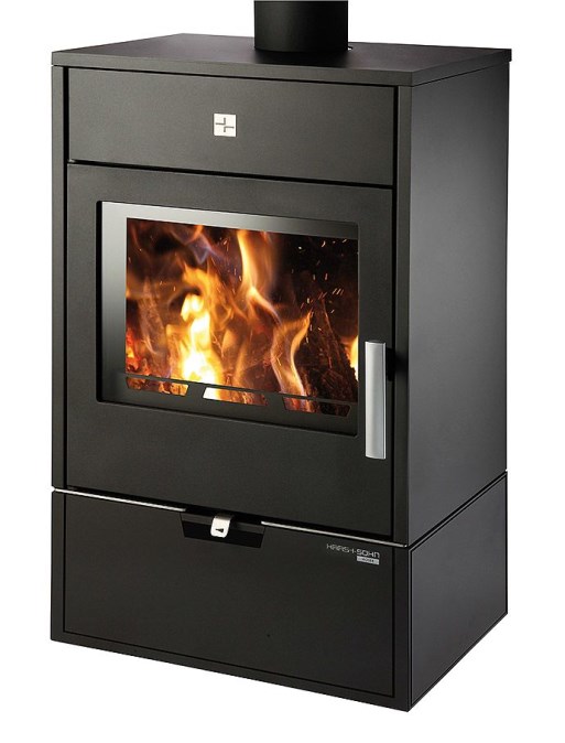 HAAS+SOHN WERFEN 9 krbové kachle 4-12,2kW, s výmenníkom, čierna