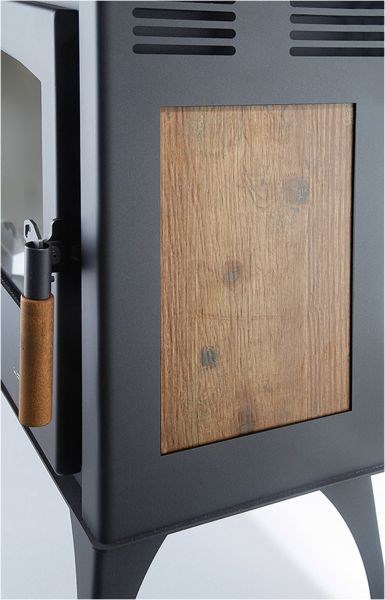 HAAS+SOHN FORESTA krbové kachle 2,7-8,1 kW, čierna/dekor drevo