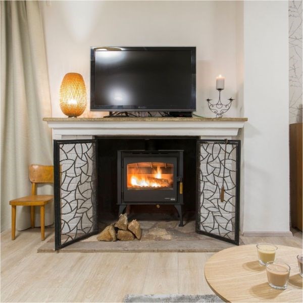 HAAS+SOHN FORESTA krbové kachle 2,7-8,1 kW, čierna/dekor drevo