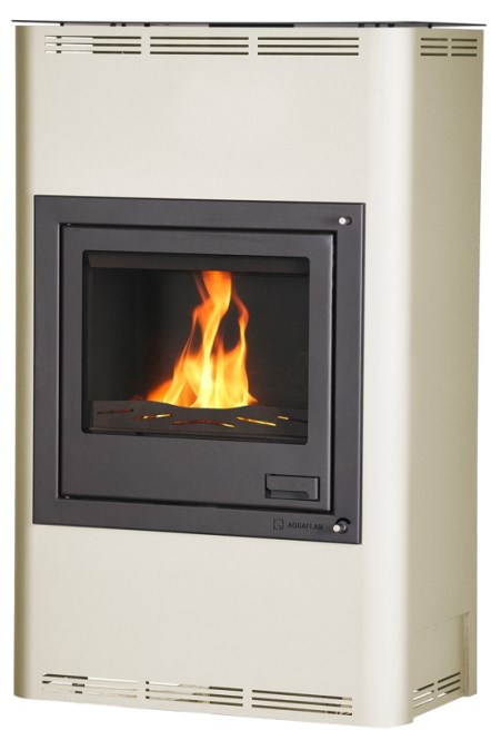 HS FLAMINGO AQUAFLAM 25 krbové kachle 25kW, s výmenníkom, základná regulácia, krémová