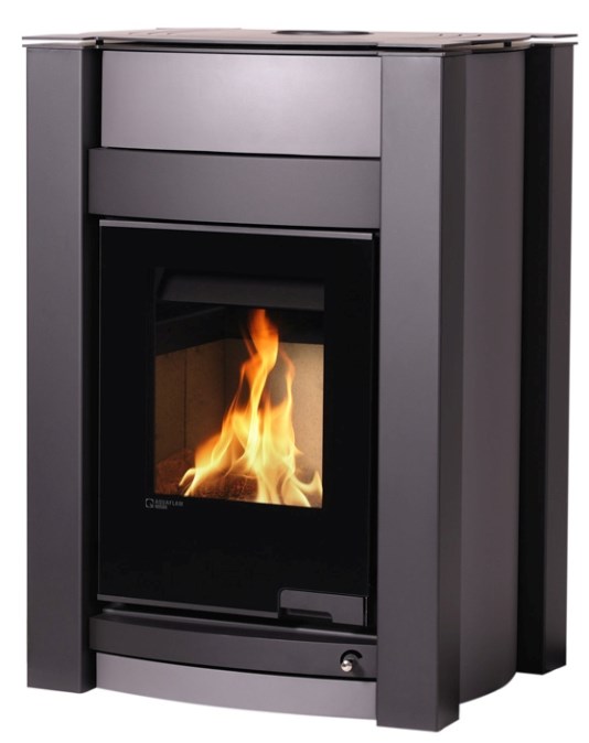 HS FLAMINGO AQUAFLAM VARIO KALMAR krbové kachle 11/7kW, s výmenníkom, manuálna regulácia, šedá