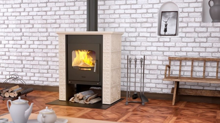 HS FLAMINGO BALI kachľová pec 3-12kW, krémová