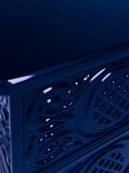 HS FLAMINGO BALI kachľová pec 3-12kW, modrá