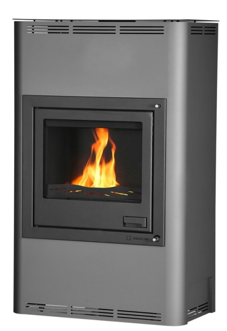 HS FLAMINGO AQUAFLAM 25 krbové kachle 25kW, s výmenníkom, manuálna regulácia, šedá