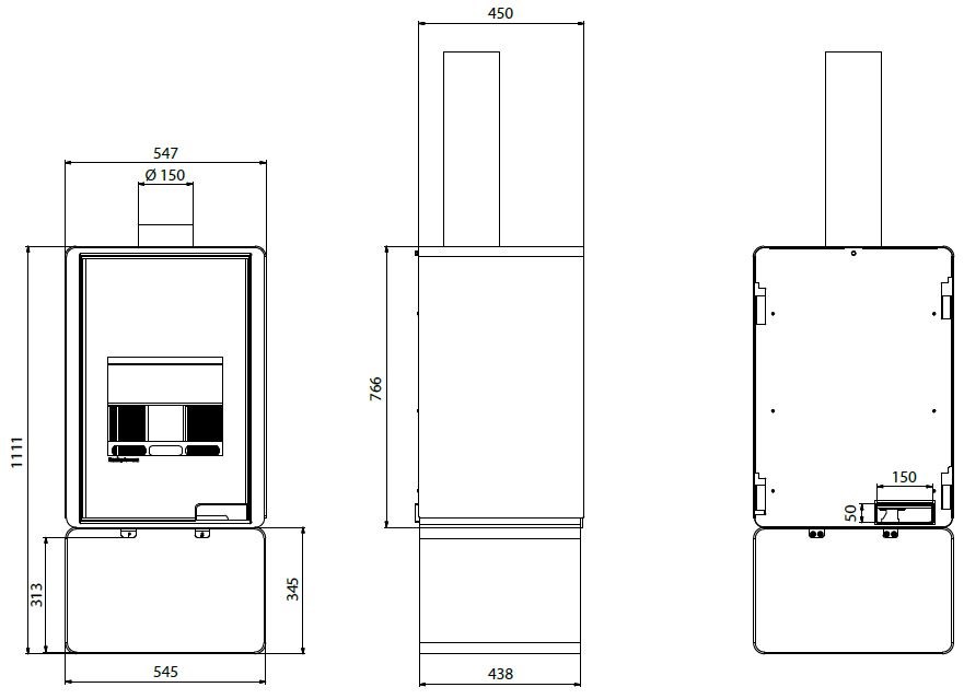 HS FLAMINGO DELUXE PENTAI krbové kachle 9kW, krémová