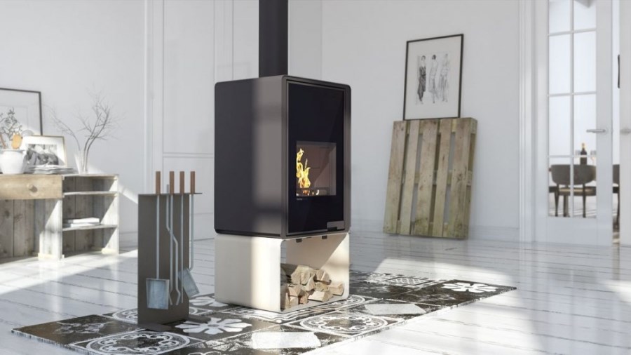 HS FLAMINGO DELUXE PENTAI krbové kachle 9kW, krémová